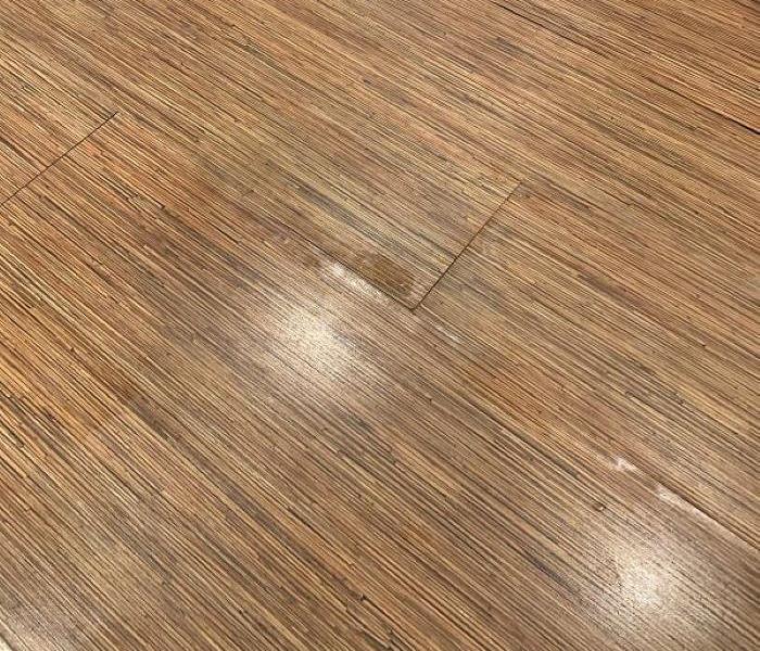 Wet wood floor